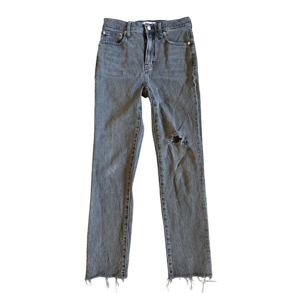 Women’s Madewell The Perfect Vintage Jean Fringe High Rise straight Leg Size 25